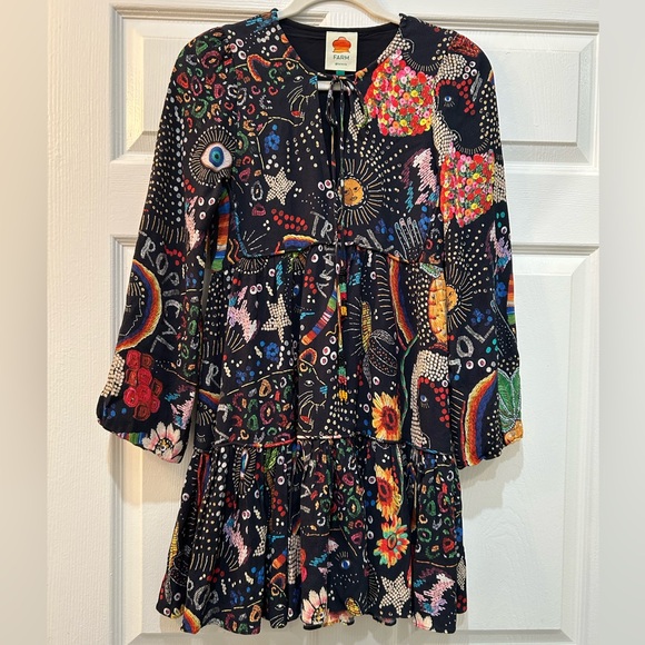 FARM Rio Colorful Patterned Mini Dress - Picture 2 of 8
